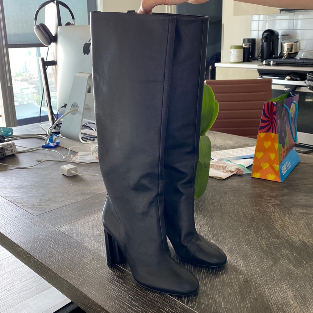 CO Collections Tall Leather Boot in Size 37 - Picture 2 of 5
